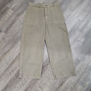 Free People  Green Khaki Chinos